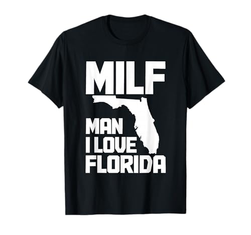 M.I.L.F. Man I Love Florida Funny State Map Pride Vintage T-Shirt