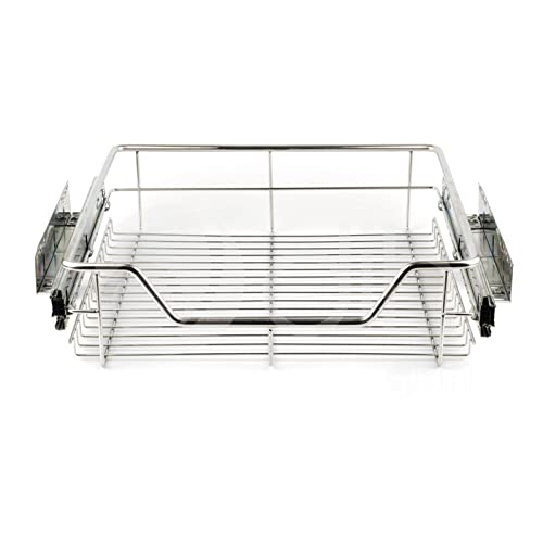 500mm Pull Out Chrome Wire Basket Drawer for Kitchen Cabinets Cupboards