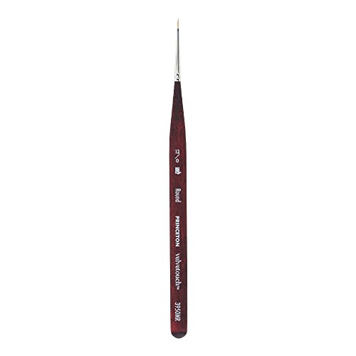 Image of Princeton Velvetouch Mini Round Brush, Synthetic, Short Handle, Size 12 /0 inch, 1 Count