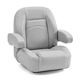 DeckMate Low Back Pontoon Helm Chair - Light Gray