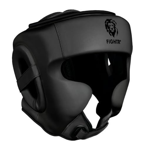FIGHTR MMA Kopfschutz mit bestem Sitz für maximalen Schutz | Boxhelm für Sparring | Verstellbare Größe für Boxen MMA Muay Thai Kickboxen & Kampfsport