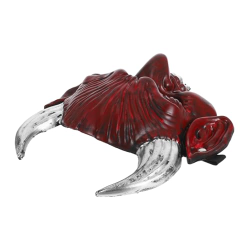 Générique Masque de Démon Rouge pour Halloween Masque Effrayant Demi Face pour Cosplay et Fêtes Thématiques Accessoire de Costume pour Événements Hantés
