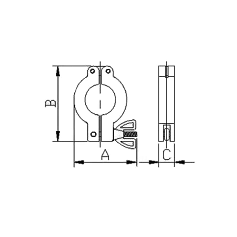 Hililand Collier De Serrage Lot De 2 Colliers De Serrage à Double Fente 1/2' En Alliage D