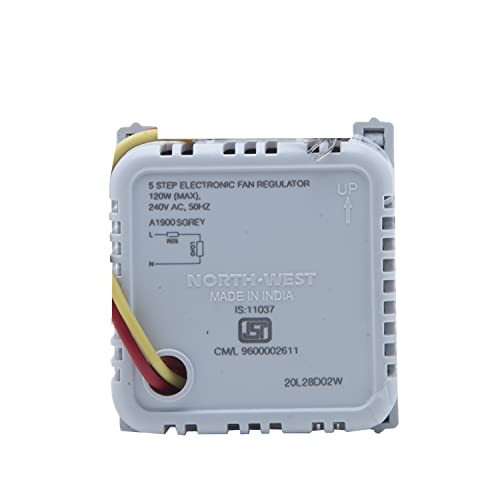 Image of Wipro Northwest Nowa Fan Regulator 5+1 Position Step Type, Silver Grey (pack of 6)