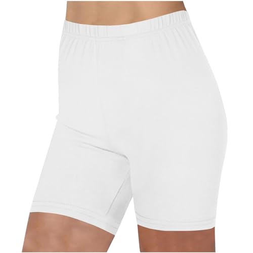 Women's Shapewear Shorts High Waisted Biker Tummy Control Thigh Slimmer Butt Lifter Seamless Body Shaper Panties White