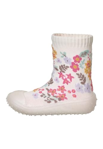 Sterntaler Adventure -Socks Blüten für Mädchen - Babysocken mit Gummisohle - Adventure Socks mit Motiv - ecru, 24