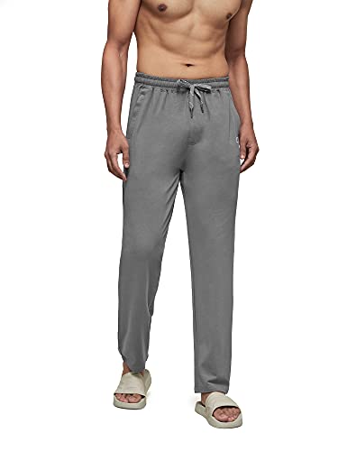Image of XYXX Athleisure Men's Cotton Modal Track Pant | Antimicrobial Peach Finish | Solid Ace Regular Fit Casual Lounge Pant with Zipper Pocket