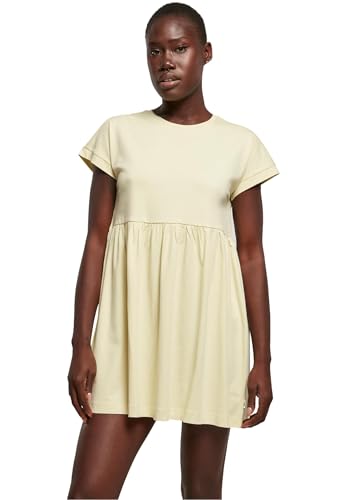 Urban Classics Tb5040-ladies Organic Empire Valance tee Dress Vestido Informal, Amarillo Suave, M-36/38/40 para Mujer