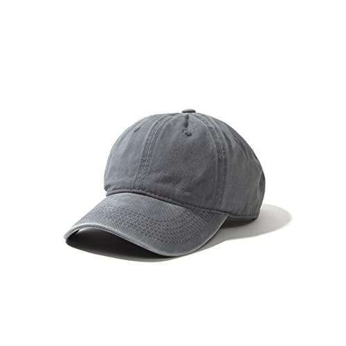 Washed Baseball Cap, Vintage Plain Dad Hats For Men/Woman, Unstructured Low Profile Denim Blank Cap - Light Grey #TOP13