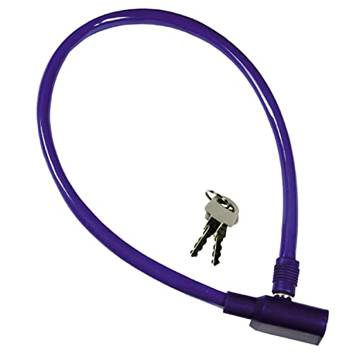 Maurer 3110808 - Lucchetto A Combinazione Cavo In Acciaio Con Rivestimento In Pvc Per Bicicletta, Colore Blu, 8Mm X 60Cm