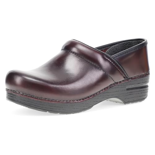 Product Image of the Dansko Women’s Professional Slip-On Clogs –Rocker Sole and Arch Support for Comfort-Ideal for Nursing, Food Service, Healthcare Cordovan Cabrio 7.5-8 M US