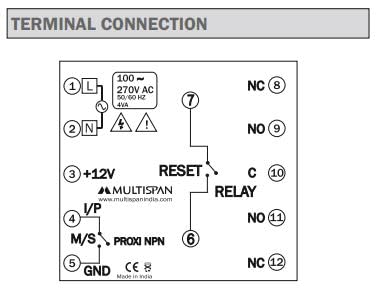 Terminal Connection Diagram for UTR-433 Timer