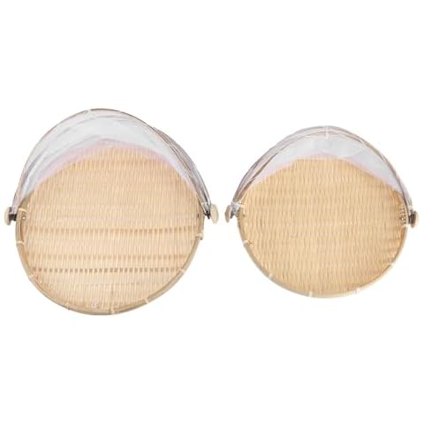 Cabilock Bamboo Food Tent Storage Baskets Cover