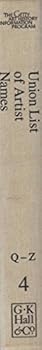 Hardcover Union List of Artist Names [Large Print] Book