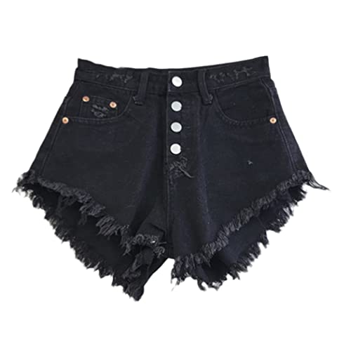 Short en denim noir à jambes larges idéal pour vos tenues de vacances d'été