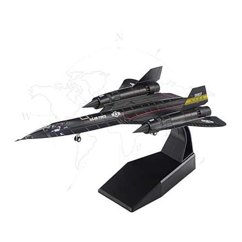 Udnorbay SR-71 Blackbird Die-cast Airplanes-1/144 Scale Strategic Reconnaissance Metal Aircraft Model for Collector Aviation Enthusiast-Premium Collectiable with Display Stand 06937