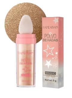 Body Shimmer Highlighter Powder Stick, Face Body Glitter Highlighter Stick, High Gloss Shine Brightens Makeup Stick for Face Body Hair Highlighter Powder Blusher