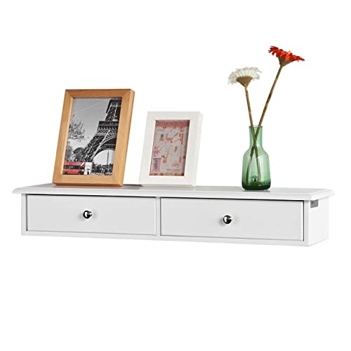 SoBuy FRG43-W Estantes de Pared Armario suspendido Estanteria para trasteros de MDF Blanco ES