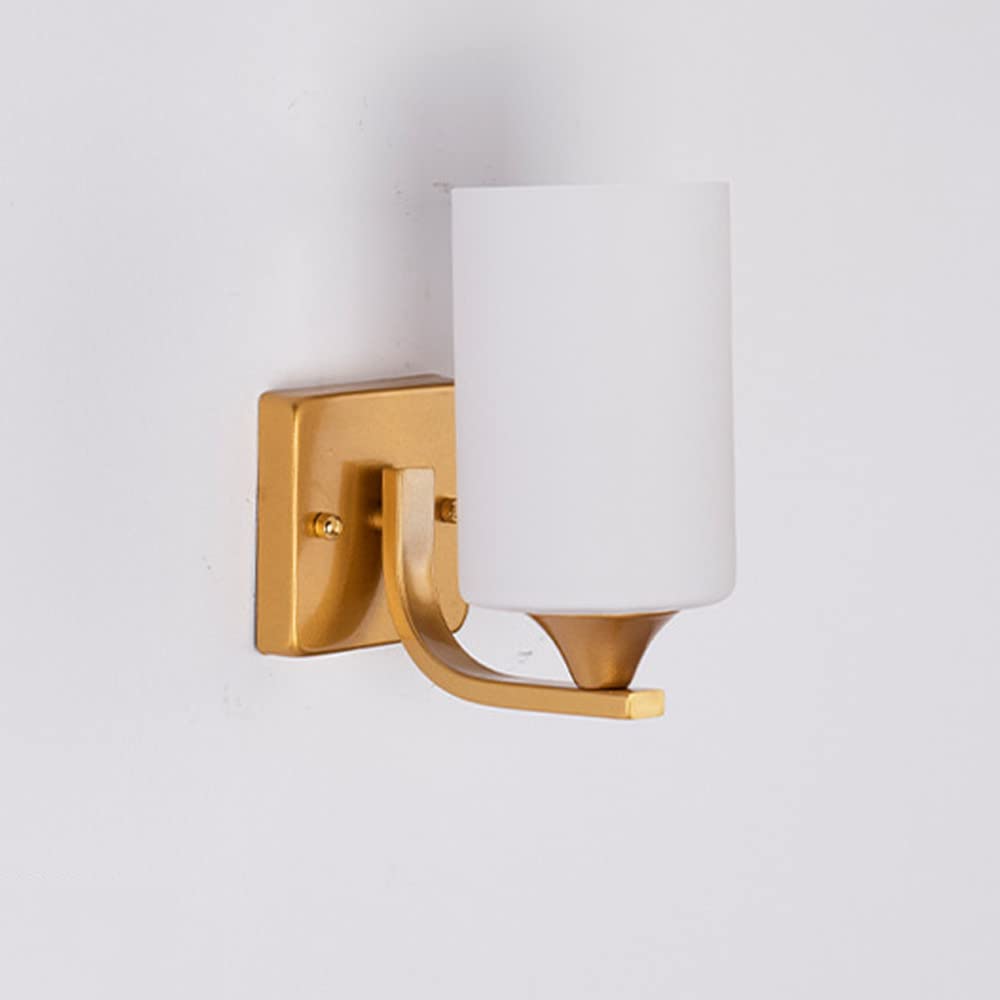 An Der Wand Befestigte Wandleuchte Moderne Zylindrische Glaslaterne Leuchte Schlafzimmer Nacht Leselampe Wandleuchte Leuchten Schminkspiegel Wandleuchten Für Home Restaurant/Gold
