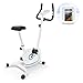 KLAR FIT Myon Cycle - Bicicleta estática, Volante de inercia de 12kg, Tracción por Correa con tecnología Silent Belt, 8 Niveles, Pulsómetro, Altura Regulable, Soporte para Tablet, Blanco