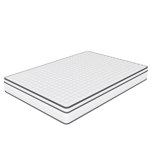 SUNFECILI Colchón de muelles con espuma fría zona, núcleo de muelles ensacados, funda de microfibra transpirable, 100% certificado Öko-Tex, dureza H3, 25 cm de altura (estilo 2, 90 x 200 x 25 cm)