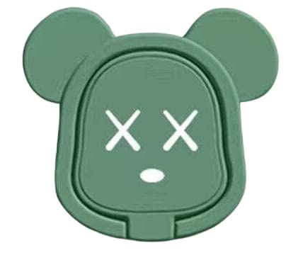 KolorFish Universal Funky Mobile Phone Ring Grip Holder Stand 360 Degree Rotation with Finger Ring for All Mobile Phone and Tablet (Mickey Bear Night Green)-image-18