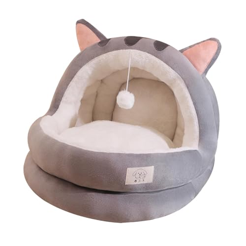 Generic Cama para gatos, semi-fechada, ninho para gatos, confortável, gatinho, destacável, almofada