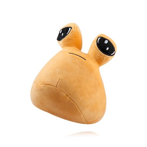Hopzab Cute Alien Plush Toy Soft Stuffed Animal Doll Comfortable Cuddly Companion Desktop Decoration 15cm Brown