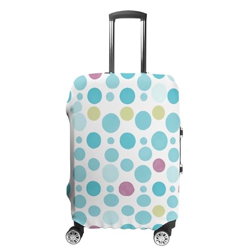 Blue Polka Dot Pattern Travel Luggage Cover Elastic Washable Suitcase Cover Dustproof Anti-Scratch Suitcase Protector Fits 19-32 Inch Luggage, M