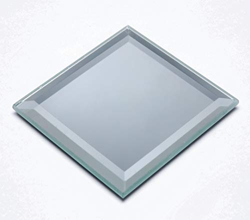 Darice Bevel Edge Glass, Square, 4 Inches Mirror #TOP14