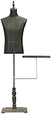 Matériaux : Tissu lin + support en métal, structure entièrement en plastique noir, avec porte-pantalons, A : base carrée en bois massif, B : trépied, C : base ronde, D : plateau carré européen