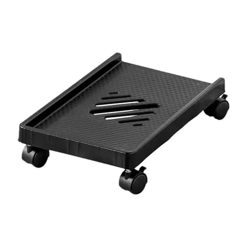 Soporte móvil para torre CPU, soporte ventilado para PC con 4 ruedas giratorias, compatible con la mayoría de torres PC miniatura 1