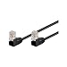 Produktbild Goobay 96084 CAT 5e Patchkabel 2x 90° gewinkelt, U/UTP, Schwarz
