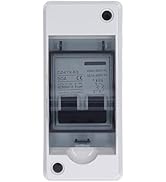 Miniature Circuit Breaker, 2 Pole 50Amp Circuit Breaker Protector with IP65 Waterproof Cover DC S...