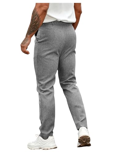 Floerns Men's Stretchy Classic Fit Pleated Front Dress Pants Formal Suit Pants2