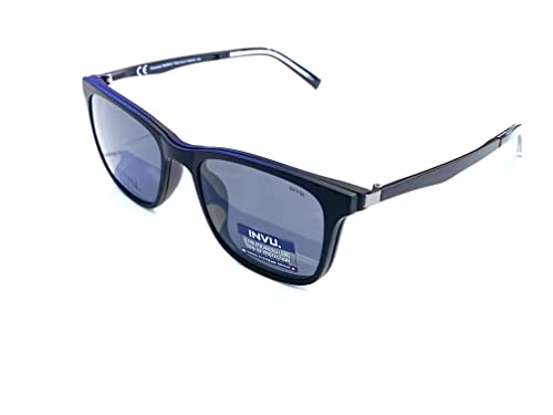 INVU By Swiss Eyewear Group Rahmen Unisex mit Clip-on Sonne zu polarisierendem Magnet M4000E, Mattschwarz., 54 EU Cover