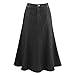 CATALOG CLASSICS Womens Long Denim Skirt Blue Jean Skirts for Women Midi Skirt - Black, 22 Plus