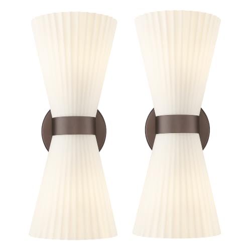 Image of HWH Indoor Wall Sconces Set of 2, 2-Light Vanity Lights, 5HZG97B-2W-2PK ORB