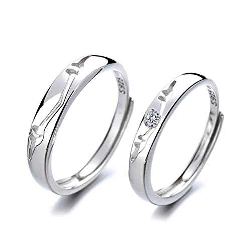 Bague ajustable en argent S925 gravure élan raffinée