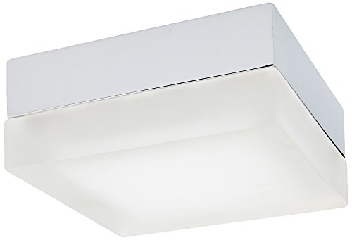 WAC Lighting FM-4006-30-CH 6in Square Soft White Chrome Dice LED Flush Mount, 6 Inches