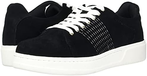 Bella Vita Women's Sunday Lace Up Sneaker, Black Kidsuede Leather, 7 | Image 6