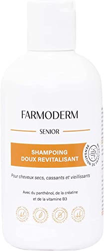Farmoderm Champú Suave Revitalizante para Cabello Fino y Caída - Uso Diario en Cabello Seco, Quebradizo y Envejecido - Estimula el Crecimiento Capilar