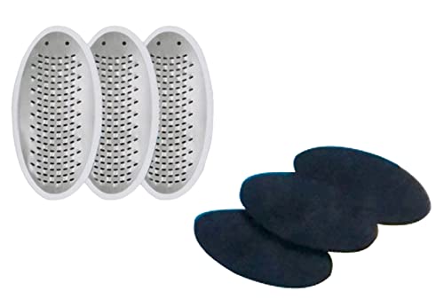 Replacement Blades with Emery Pads, and Miracle Foot Repair Cream Fast Relief for Dry Cracked Itchy Feet- 3 Pack