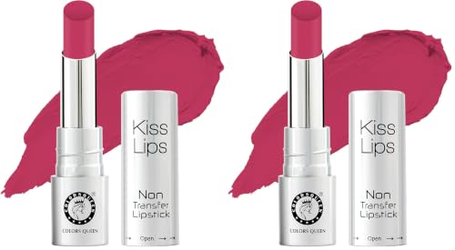 Image of Colors Queen Kiss Lips Matte Lipstick | Smudge Proof & Non Transfer | Creamy Matte Long Stay Lipstick for Women (08 - Honey Love) (Pack of 2)
