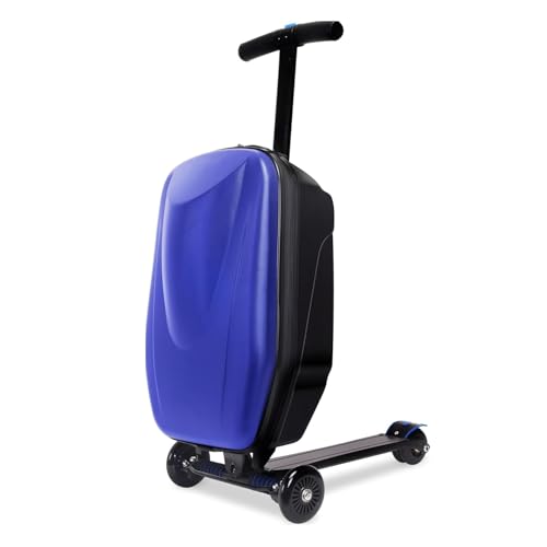 Equipaje convertible para niños: maleta plegable rígida para niños de 4 a 15 años, equipaje de mano de viaje multifuncional, Blue, 1 unidad