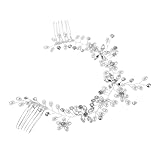 Beaupretty Diadema Nupcial con Doble Peine Segura Artesanal con Perlas y Strass Brillantes Diseño Versátil para Bodas y Eventos Formales Accesorio Elegante para Novias