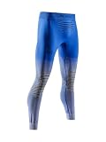 X-Bionic Pantalón Invent FX para Hombre - Termorregulación y Sistema 3D Bionic Sphere - Retina Ultra-High-Definition - Ideal para Deportes de Invierno - Azul Flor/Gris Claro/Blanco óptico, L