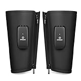 KNQZE ふくらはぎケア レッグケア リラクゼーション器 足裏 太ももリッラクス 温熱機能 3段階加圧 3種類モード タイマー20分 自動OFF 装着式 軽量 USB充電式 コードレス サイズ幅調節可 男女兼用 2個入り 取扱説明書付き 誕生日 プレゼント 父の日 母の日 敬老の日 クリスマス 新年ギフト ブラック