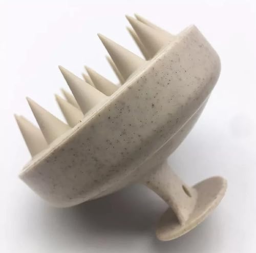 Image of QIQI Scalp Massager Shampoo Brush, Eco-friendly Wheat Straw body with Soft Silicon Bristles, Hair Scalp Scrubber, Scalp Exfoliator Dandruff Removal, Prevents Hair loss for Men, Women (AW35)