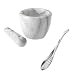 Produktbild Westmark Mörser-/Reiben-Set, 2tlg., 1 Mörser mit Stößel aus Marmor + 1 Löffelreibe, Marmor/Rostfreier Edelstahl, Weiß-grau/Silber, 695922E7